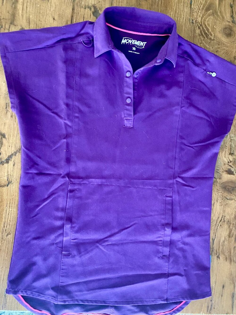 Butter Soft - Movement Scrub top - Eggplant Size XSMALL